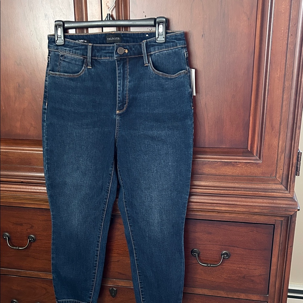 Talbots Dark Indigo Jegging Crops/Size 8P/NWT